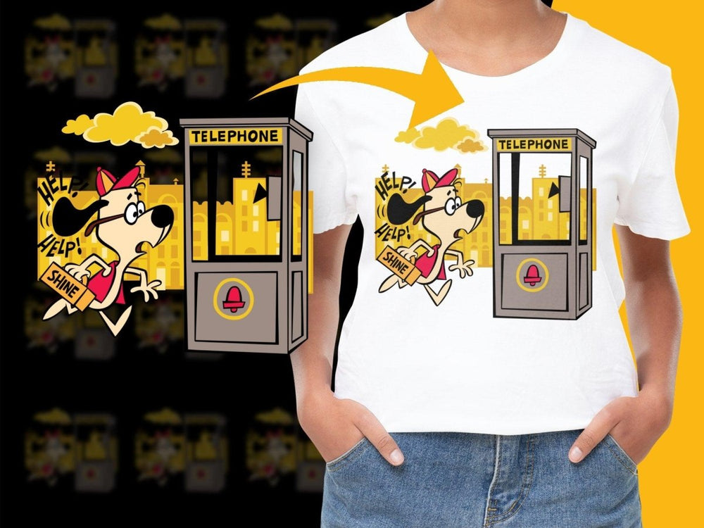 Underdog Running to Telephone Booth PNG File - Teepew