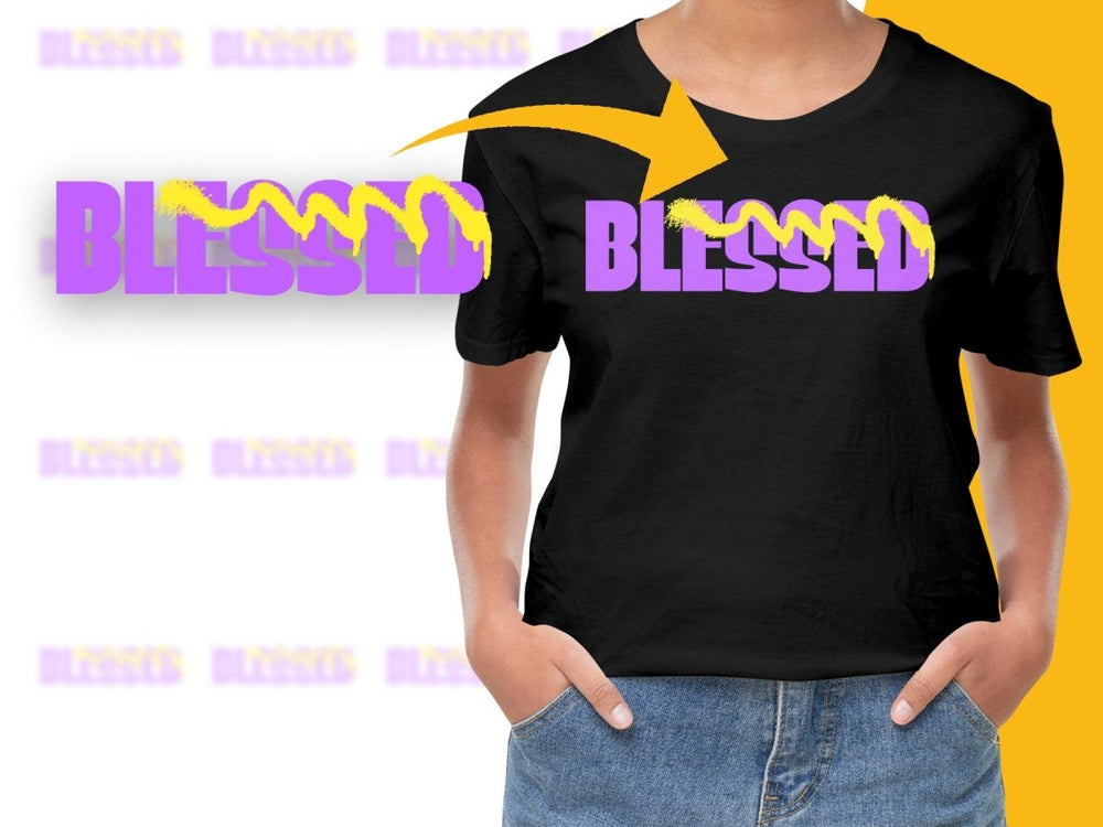 Unique Blessed Graphic Design PNG File - Teepew
