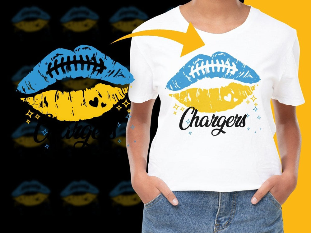 Unique Chargers Lip Print Design PNG File - Teepew
