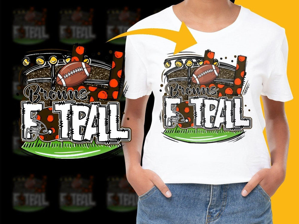 Unique Cleveland Browns Polka Dot Football PNG File - Teepew