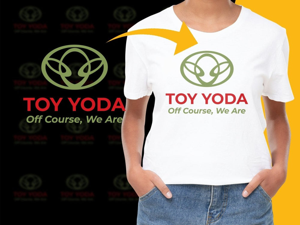 Unique Funny Toy Yoda Off Course Logo PNG File - Teepew