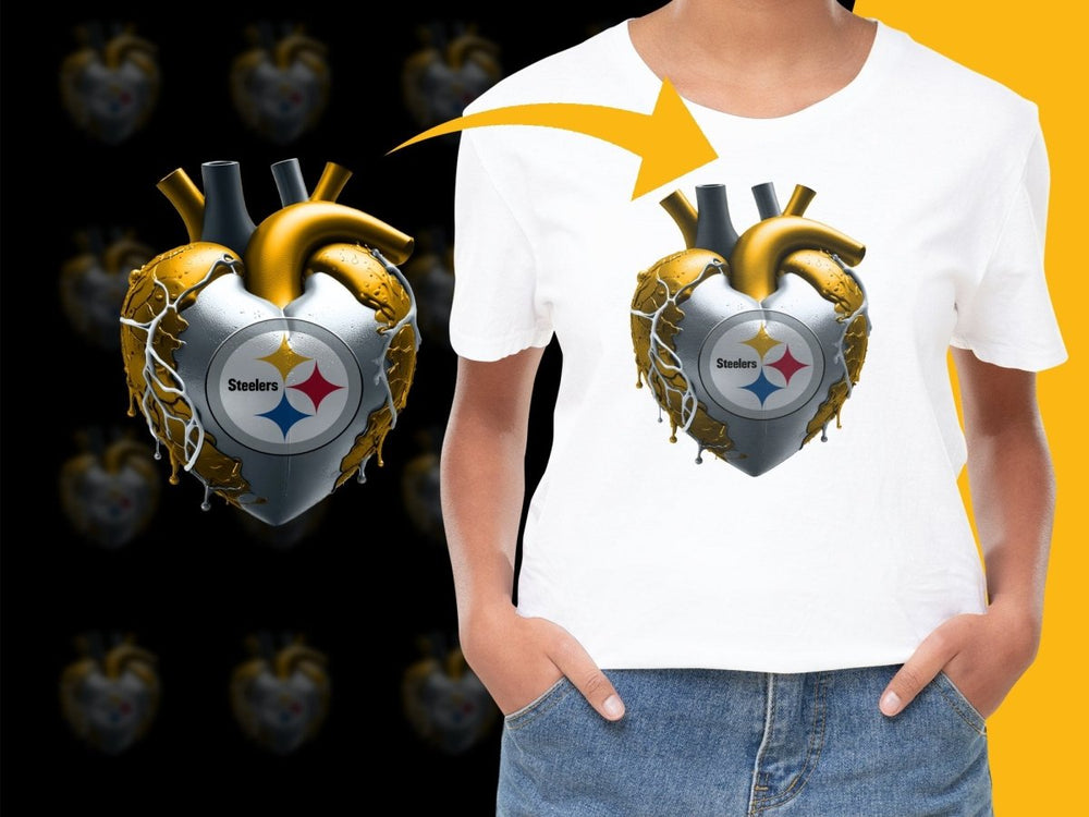 Unique Heart Design Pittsburgh Steelers PNG File - Teepew