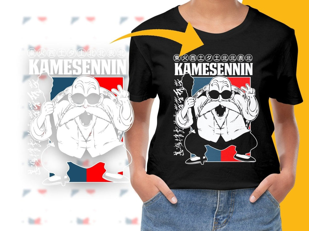 Unique Kamesennin Graphic Black Sleeve Unisex PNG File - Teepew