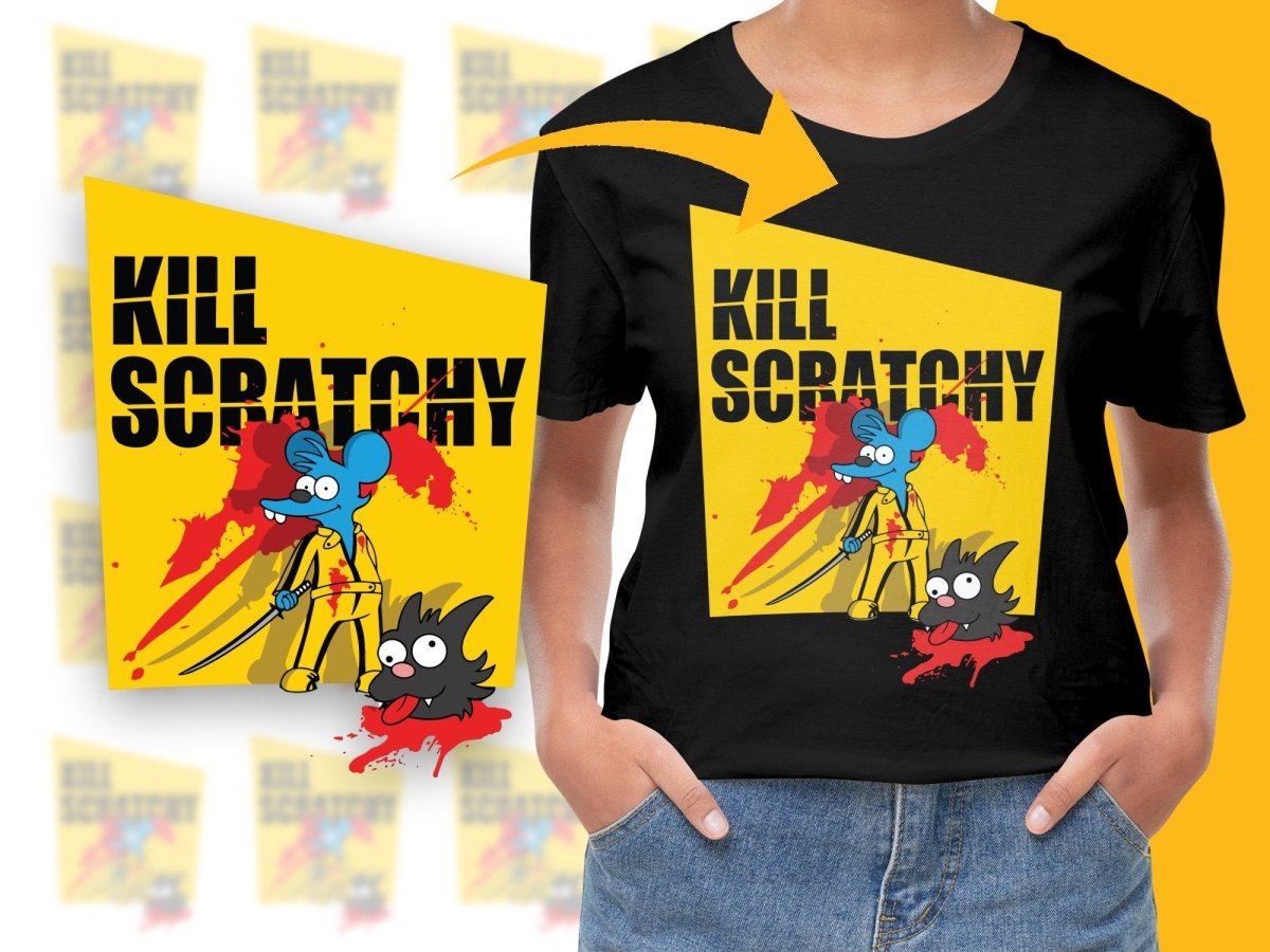Unique Kill Scratchy Design Graphic Yellow PNG File - Teepew