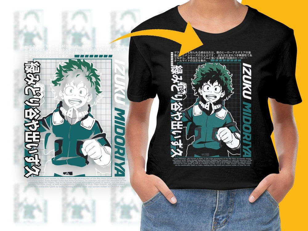 Unique Midoriya Designed Heroic Themed PNG File - Teepew