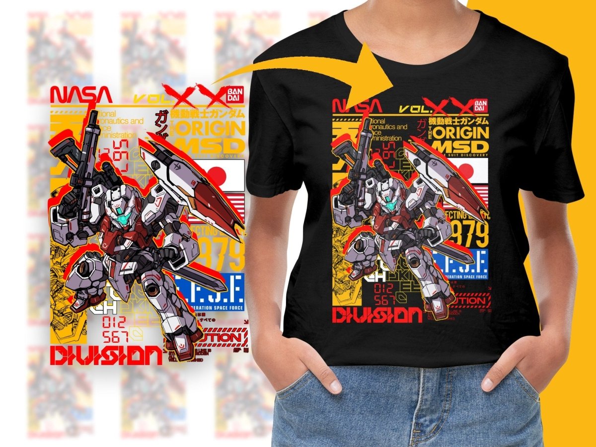 Unique NASA Bandai Gundam Wing Graphic PNG File - Teepew
