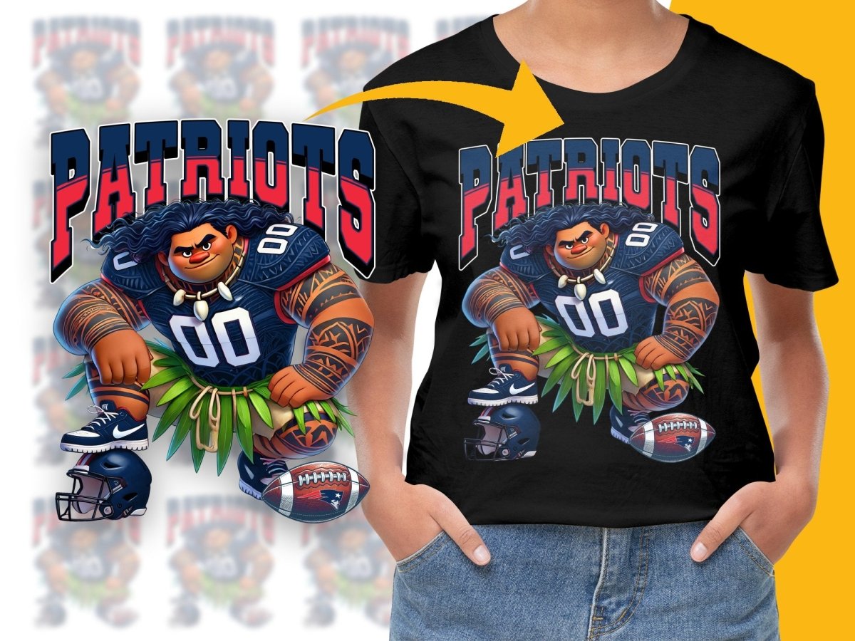 Unique Patriots NFL Football Team Maui Moana PNG File - Teepew