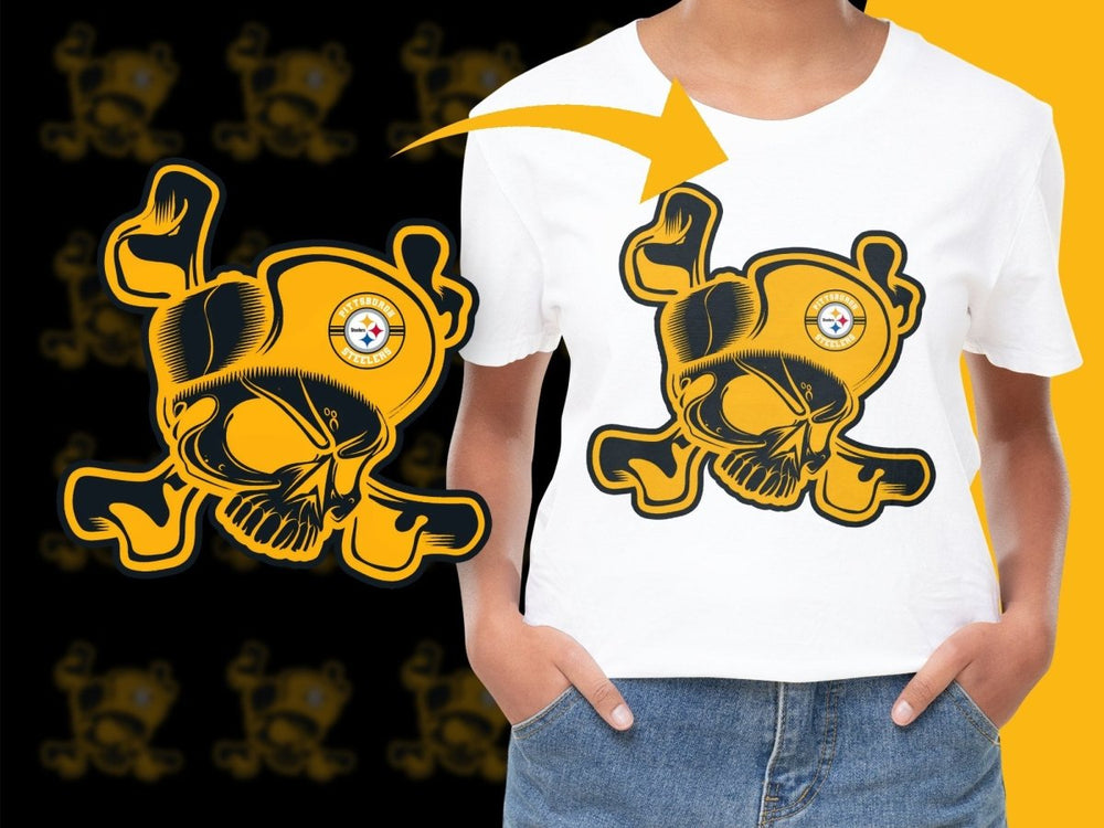 Unique Pittsburgh Steelers Skull Design PNG File - Teepew