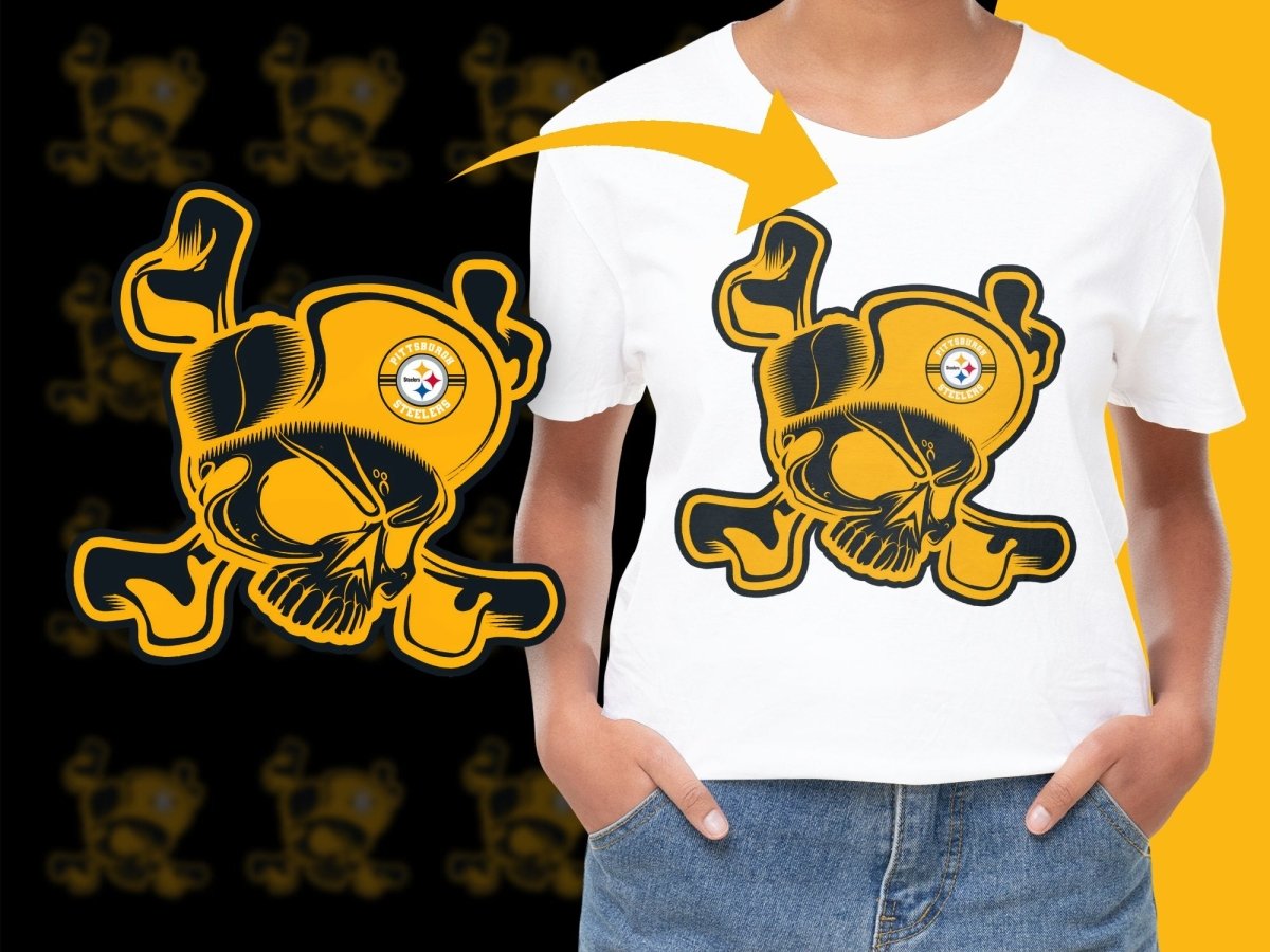 Unique Pittsburgh Steelers Skull Design PNG File - Teepew