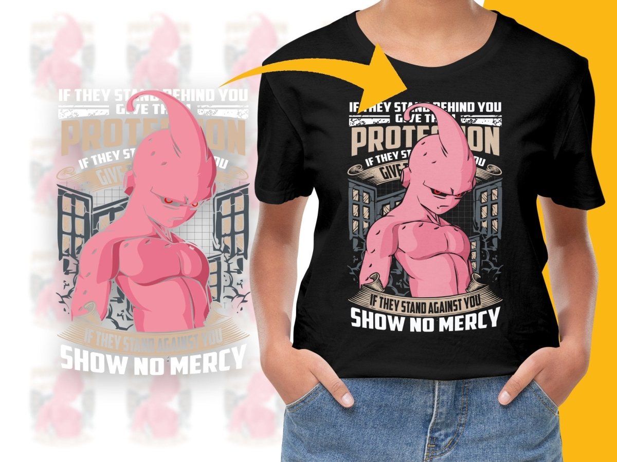 Unique Protection Give Up Majin Buu Stand Against You PNG File - Teepew