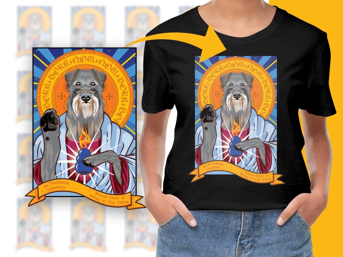 Unique Saint Bernard Schnauzer Dog Art PNG File - Teepew