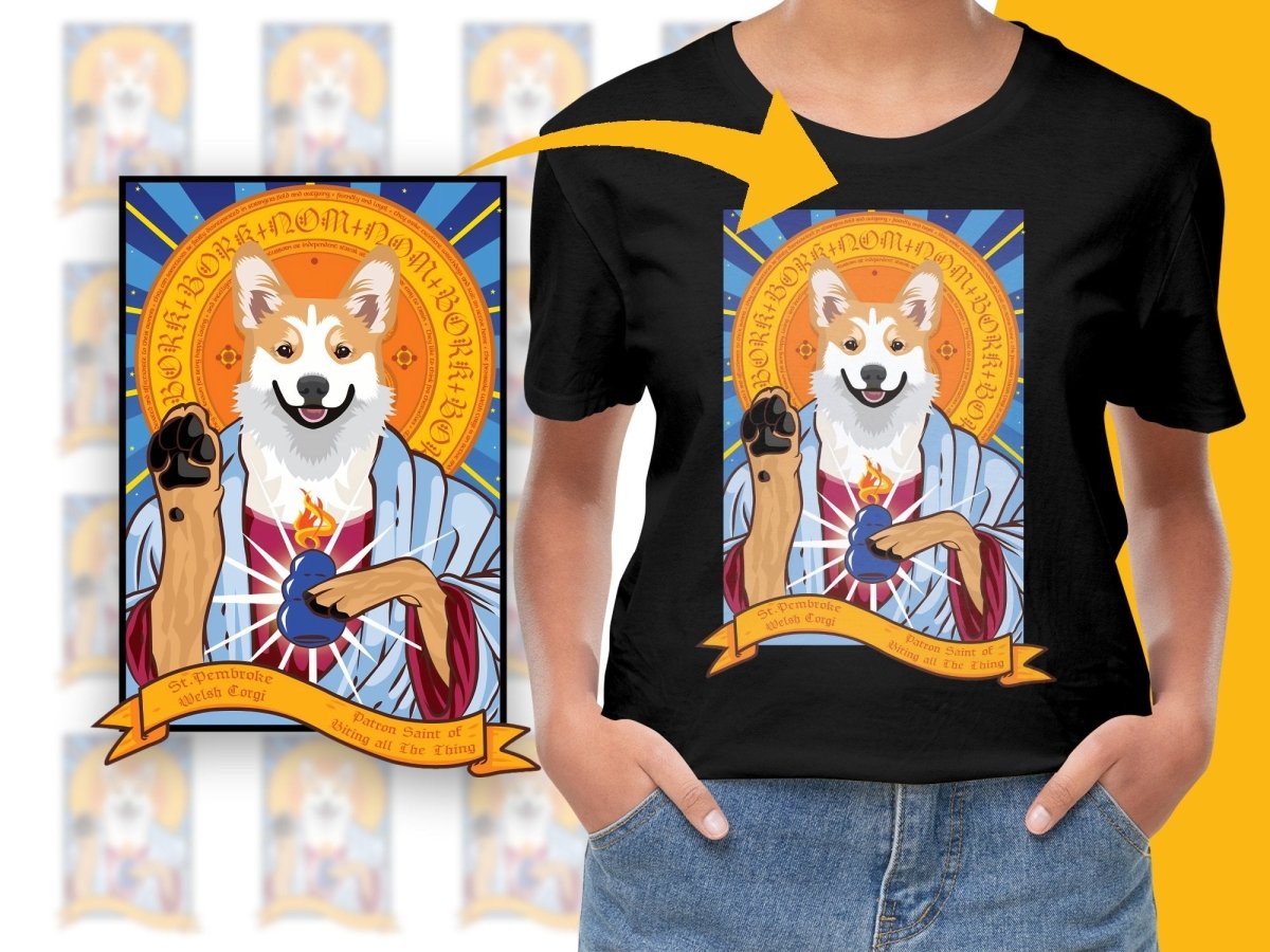 Unique St Pembroke Welsh Corgi Patron Saint PNG File - Teepew