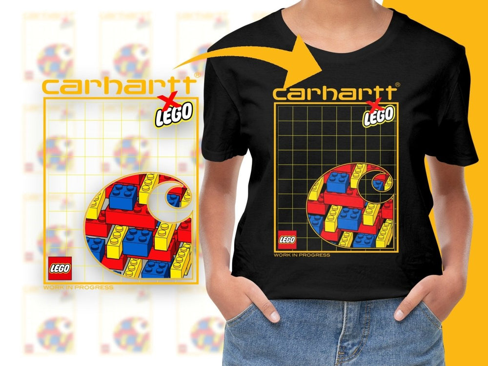 Unique Streetwear Brand and LEGO Collaborative Graphic PNG File - Teepew