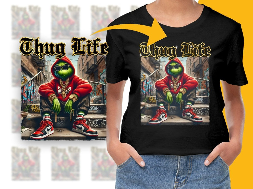 Unique Thug Life Graphic Hoodie Style Street Art PNG File - Teepew