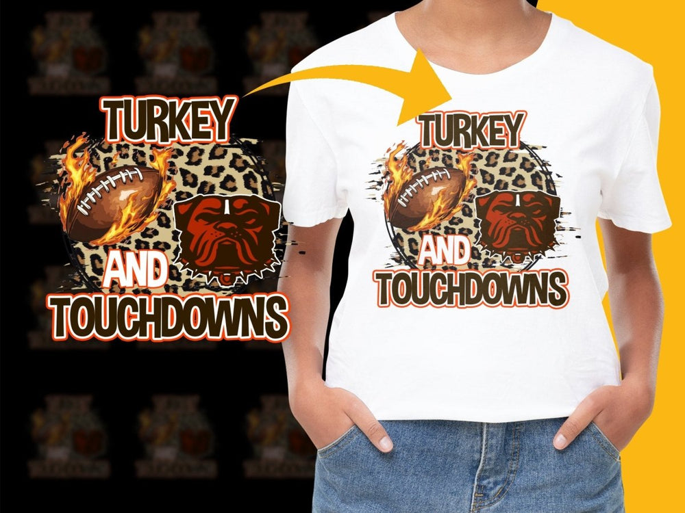 Unique Turkey Touchdowns Thanksgiving PNG File - Teepew