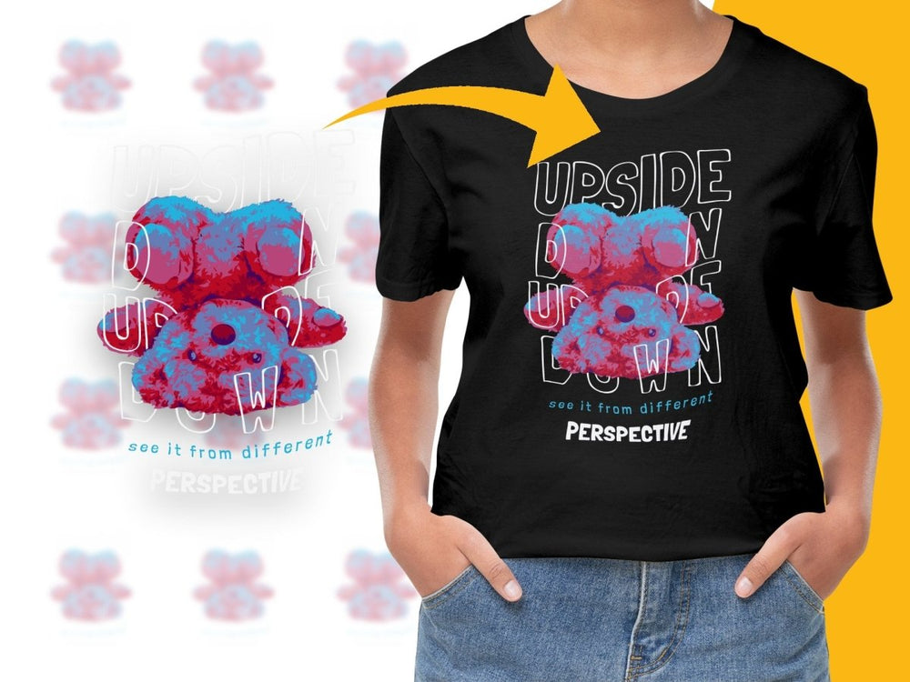 Unique Upside Down Teddy Bear Art PNG File - Teepew
