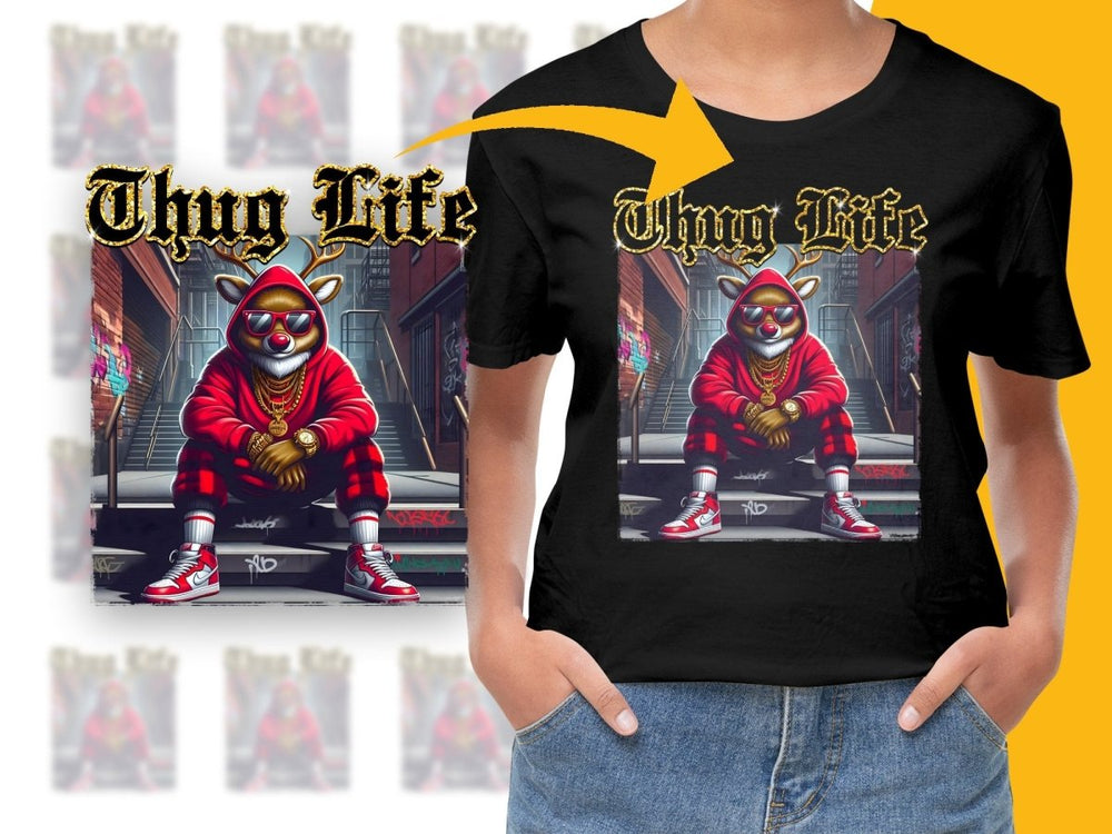 Urban Reindeer Swag Thug Life Hood Graphic PNG File - Teepew