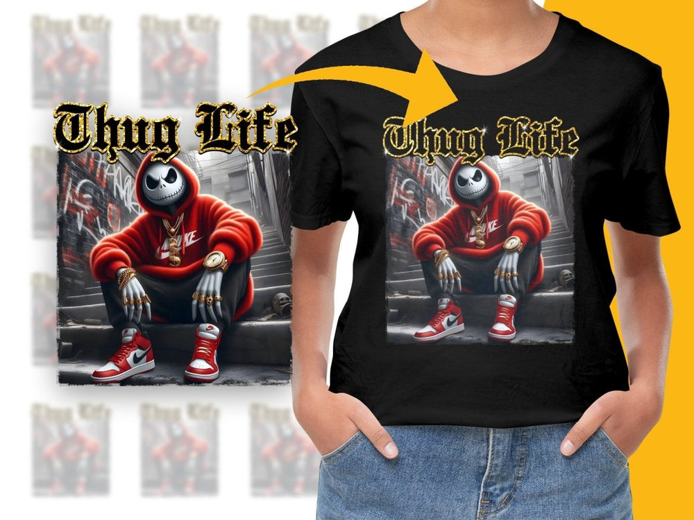 Urban Streetwear Thug Life Graphic Hooded PNG File - Teepew