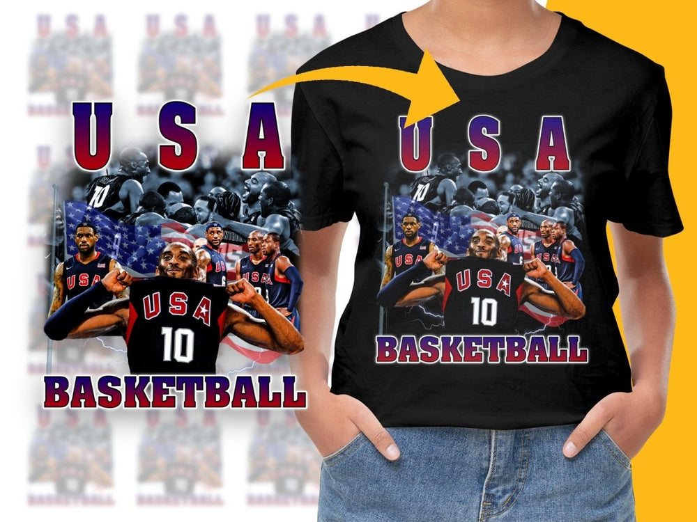 USA Basketball Team Bootleg Graphic Design PNG File - Teepew