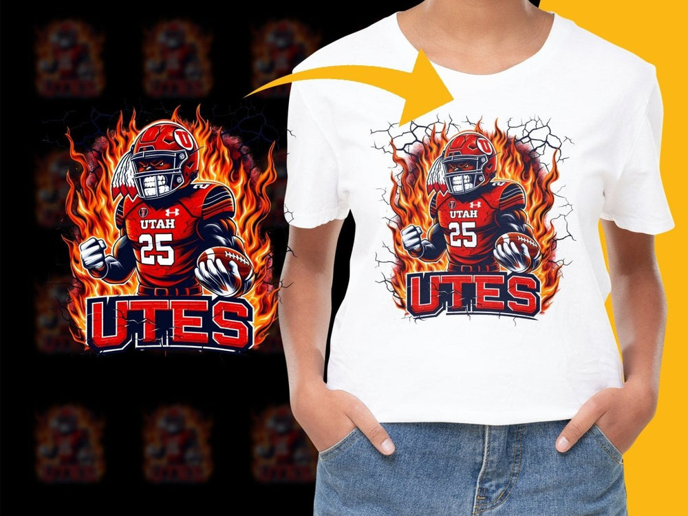 Utah Utes Fiery Mascot Illustration PNG File - Teepew