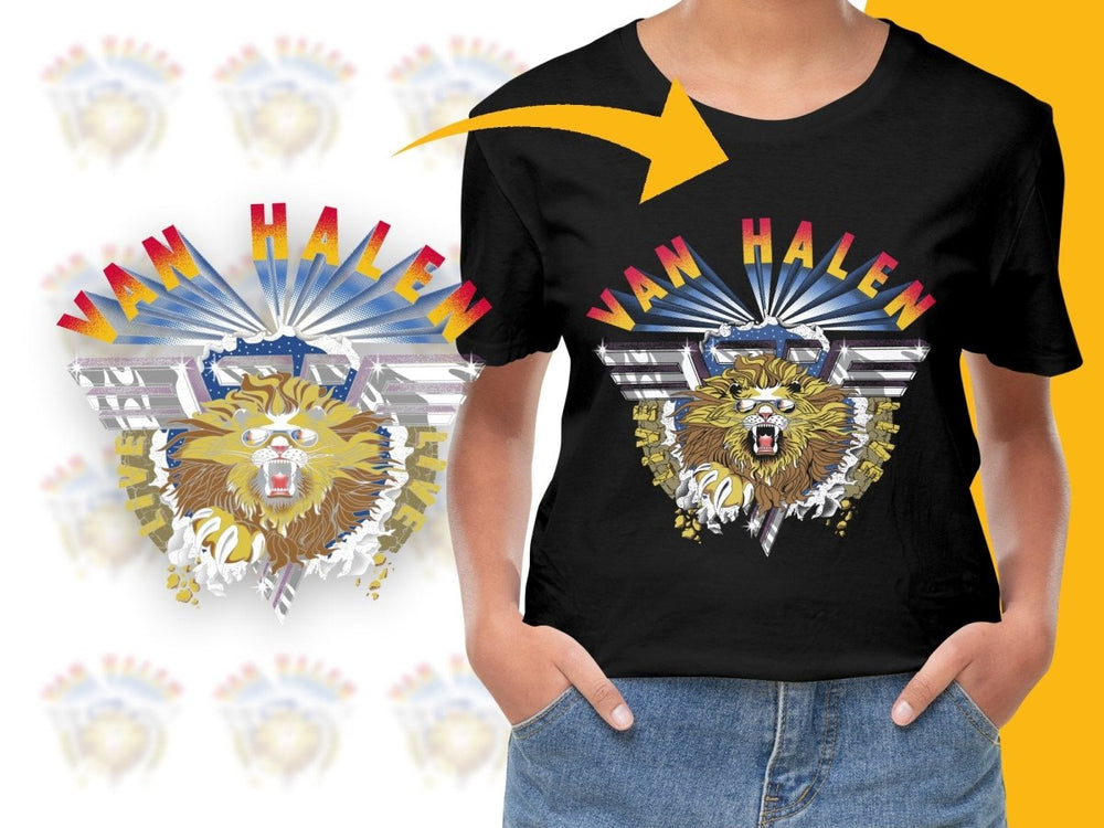 Van Halen Roaring Lion Graphic Design PNG File - Teepew