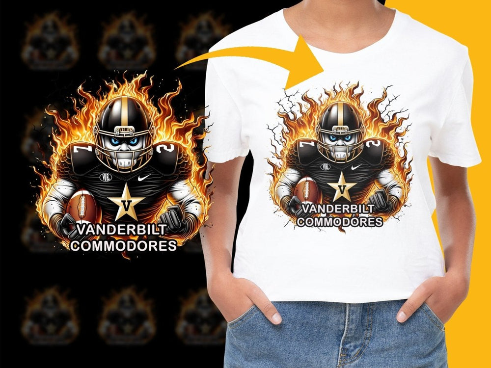 Vanderbilt Commodores Football Print PNG File - Teepew