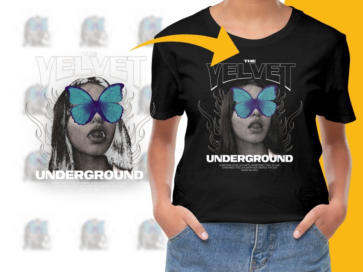 Velvet Underground Butterfly Graphic PNG File - Teepew