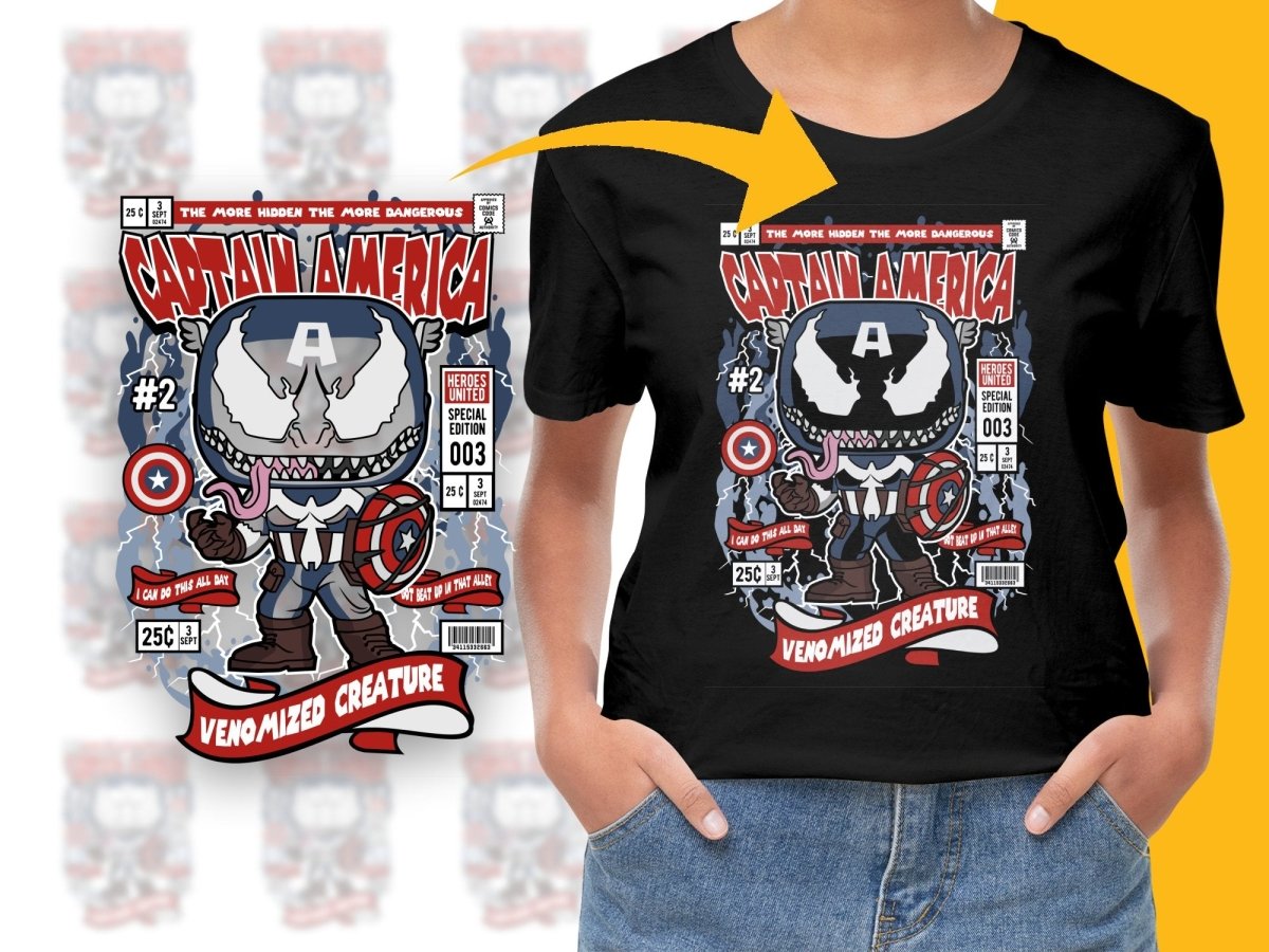 Venom Captain America Popculture PNG File - Teepew