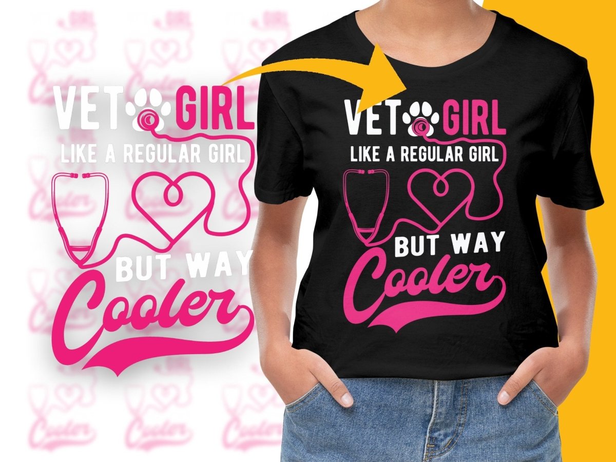 Vet Girl But Way Cooler Funny PNG File - Teepew