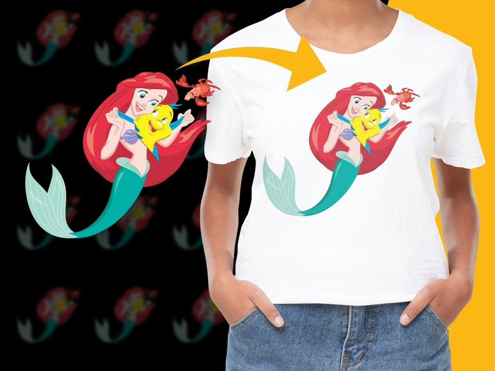 Vibrant Ariel and Friends Graphic Design PNG File - Teepew