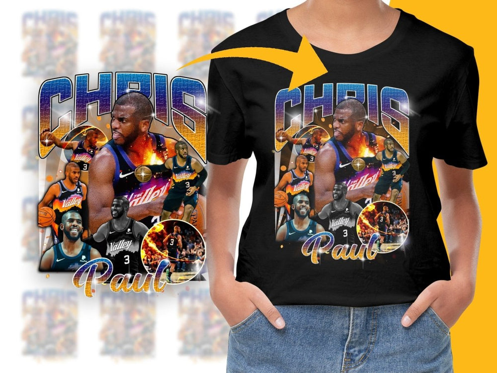 Vibrant Chris Paul Basketball Superstar Bootleg PNG File - Teepew