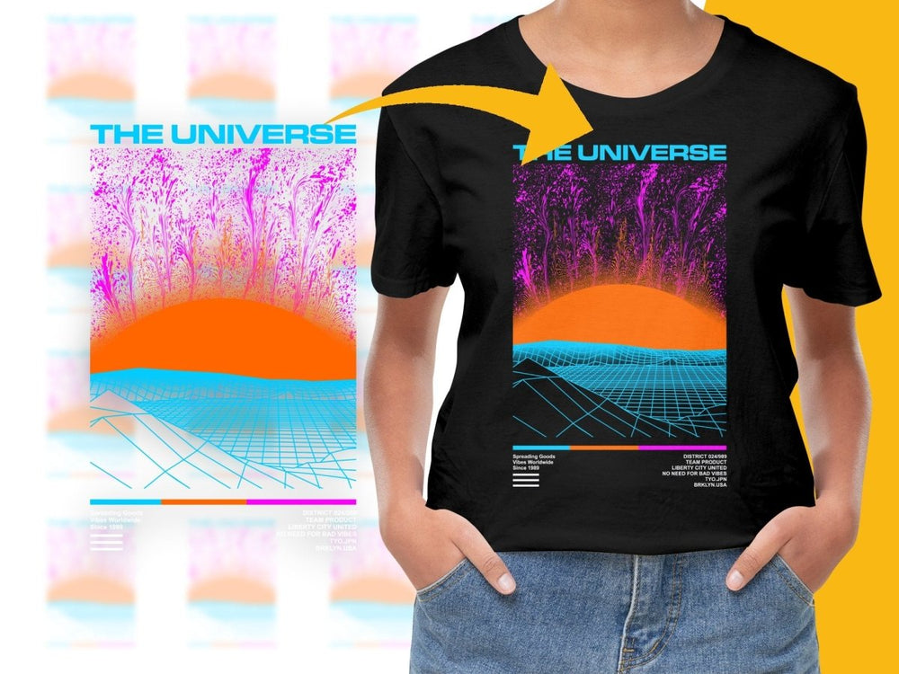 Vibrant Cosmos Horizon the Universe Graphic PNG File - Teepew