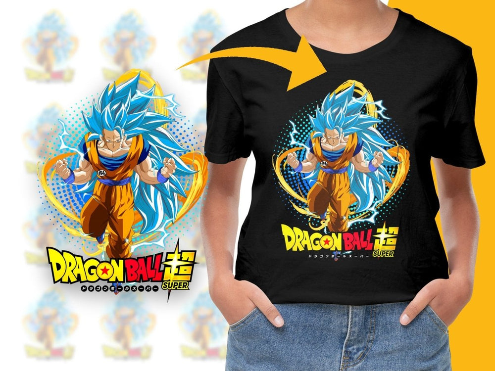 Vibrant Dragon Ball Super Goku Graphic PNG File - Teepew