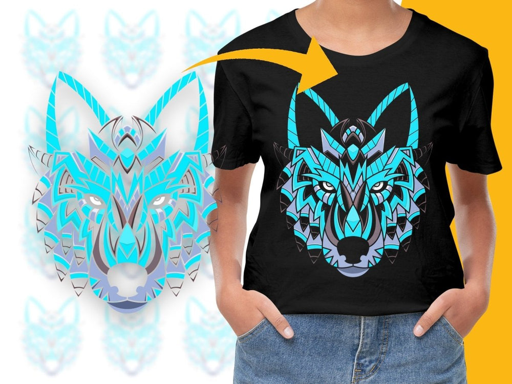 Vibrant Geometric Husky Design Graphic PNG File - Teepew