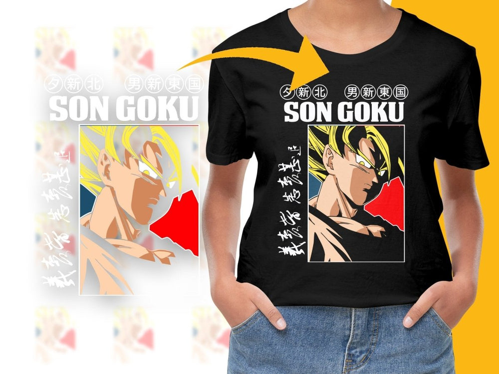 Vibrant Goku Transformation Anime Design PNG File - Teepew