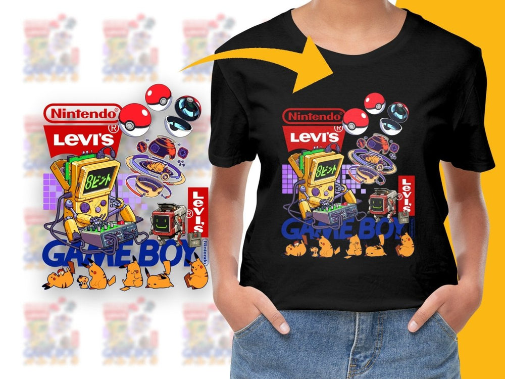 Vibrant Nintendo Game Boy and Pikachu Graphic PNG File - Teepew