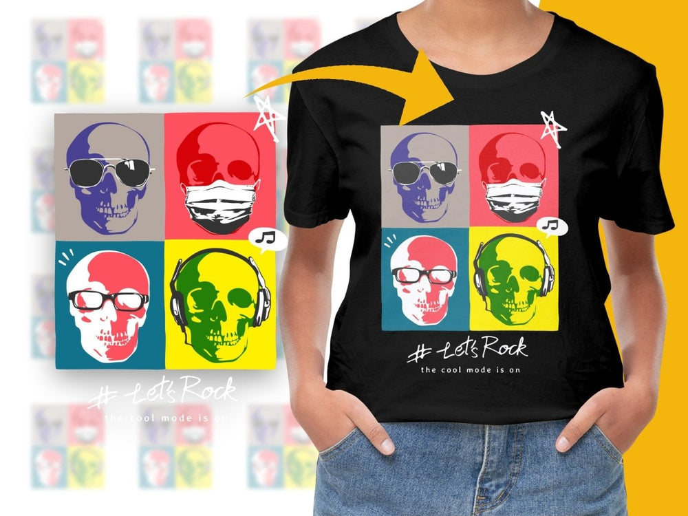 Vibrant Skull Designs with Accessories Graphic PNG File - Teepew