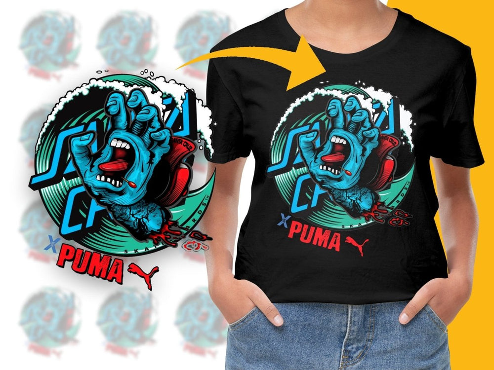 Vibrant Sport Brand Santa Screaming Hand PNG File - Teepew