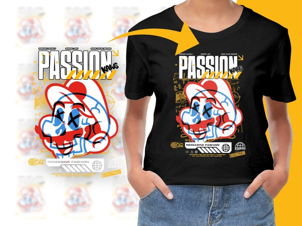 Vibrant Super Mario Passion Reimagine Fashion PNG File - Teepew
