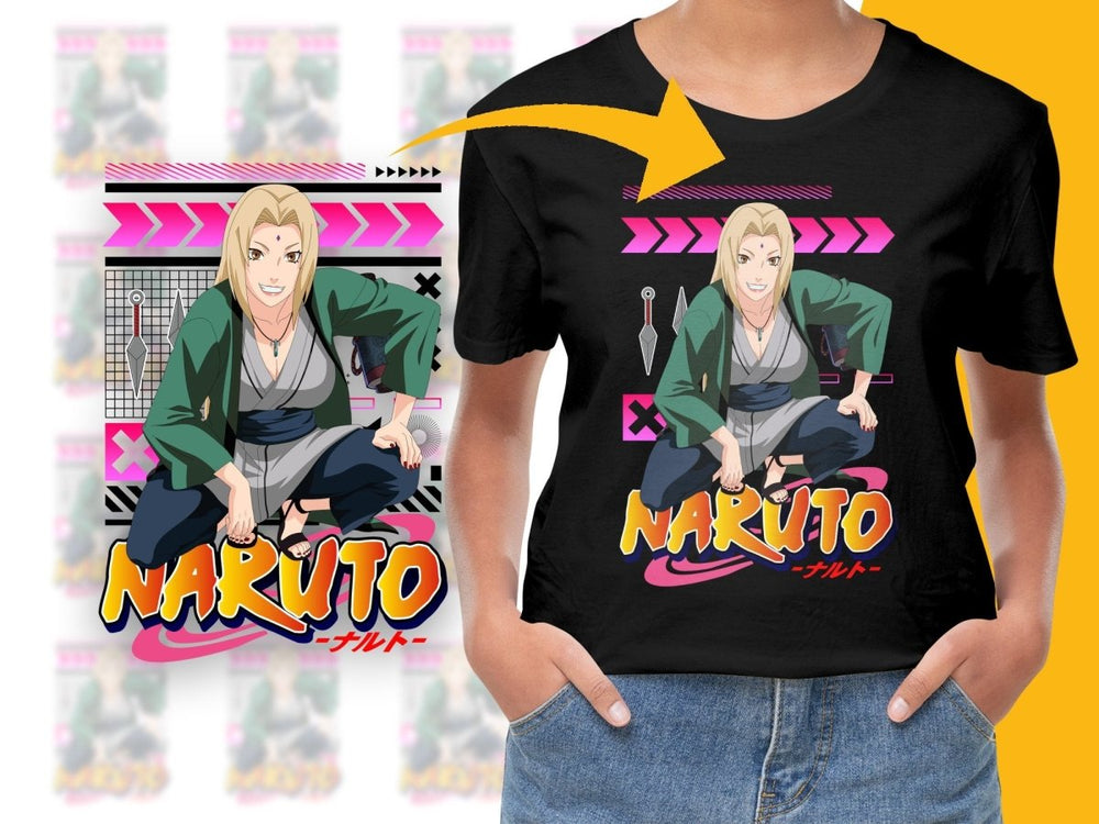 Vibrant Tsunade Design Naruto Themed Graphic PNG File - Teepew