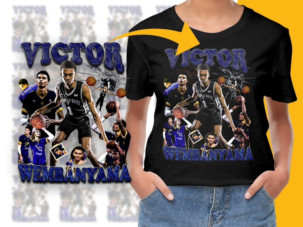 Victor Wembanyama Basketball Bootleg PNG File - Teepew