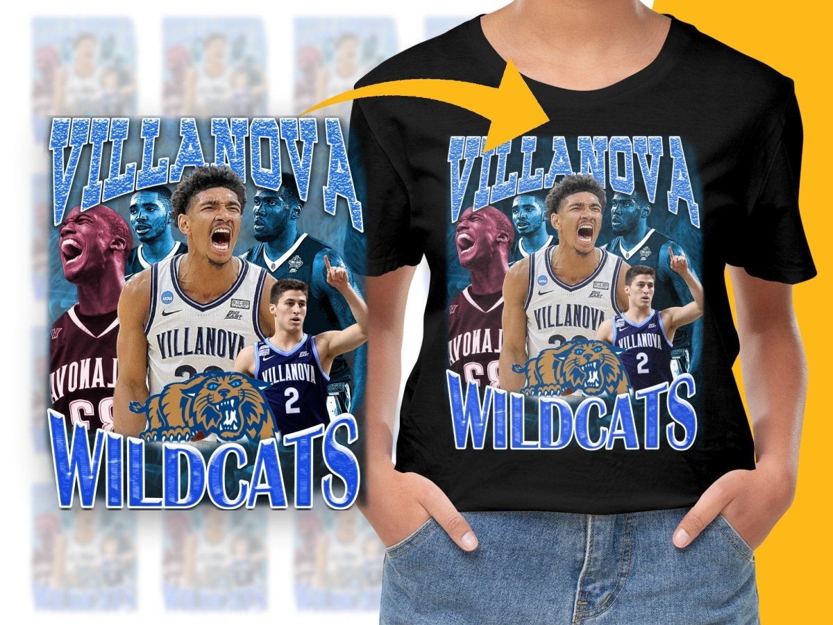 Villanova Wildcats Basketball Champions Bootleg PNG File - Teepew