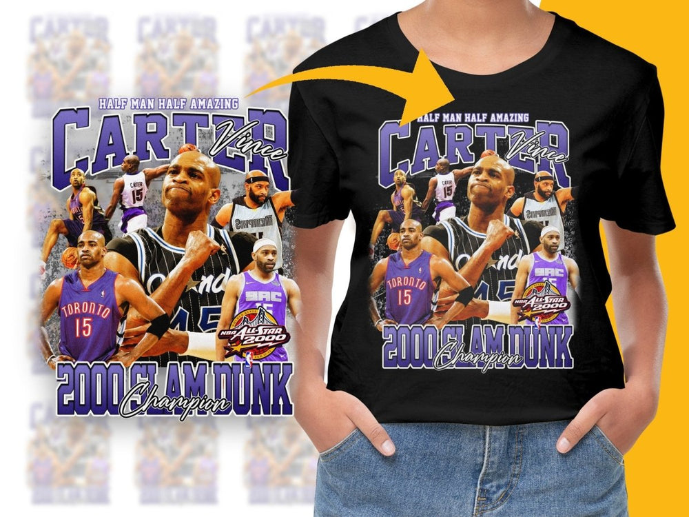 Vince Carter Bootleg PNG File Half Man Half Amazing - Teepew