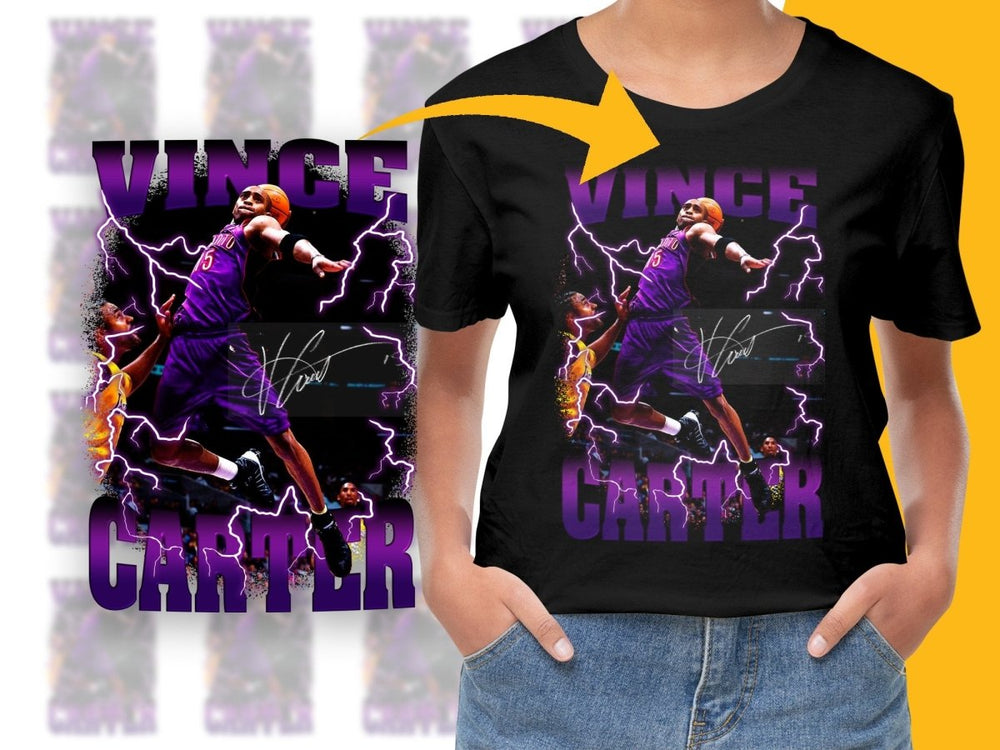 Vince Carter Dynamic Dunk Basketball Player Bootleg PNG File - Teepew