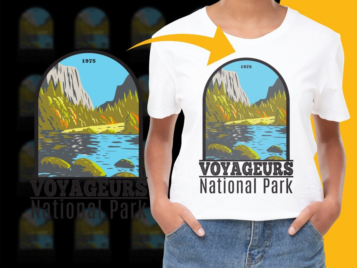 Vintage 1975 Voyageurs National Park Graphic Png Digital Download - Teepew