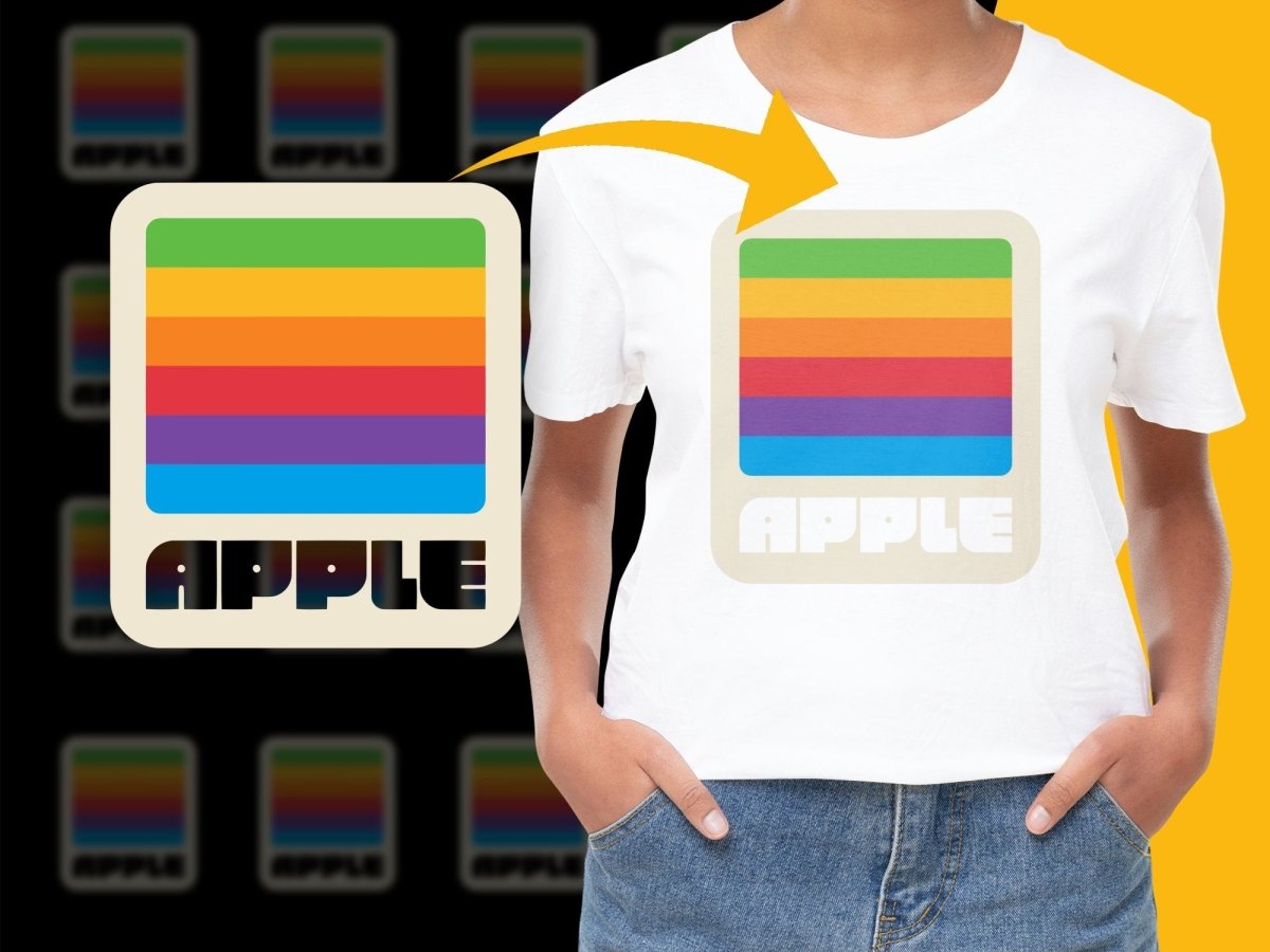 Vintage Apple Retro Logo Design PNG File - Teepew