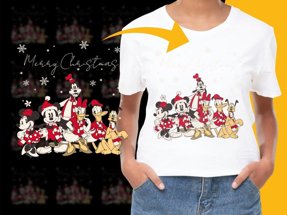 Vintage Christmas Disney Characters PNG File - Teepew