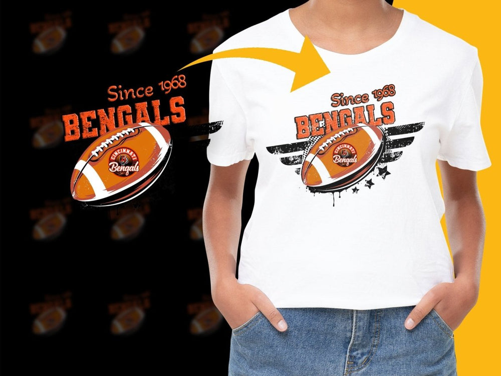 Vintage Cincinnati Bengals Football Fan PNG File - Teepew