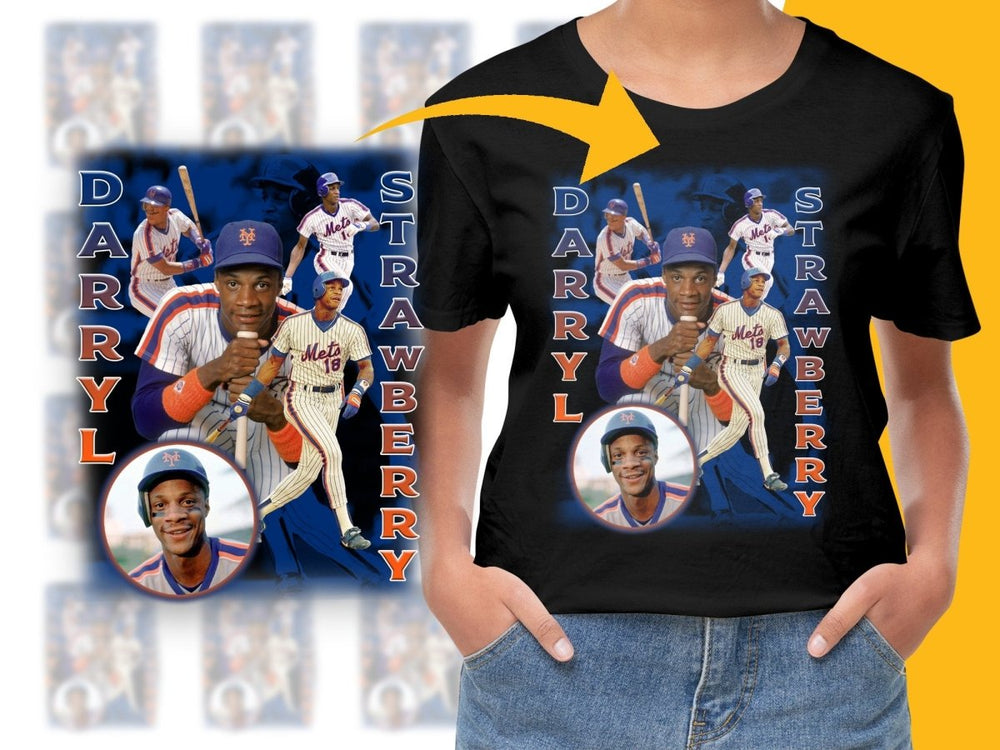 Vintage Darryl Strawberry New York Mets Graphic PNG File - Teepew