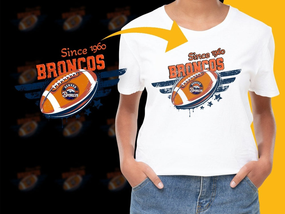 Vintage Denver Broncos Football Graphic PNG File - Teepew